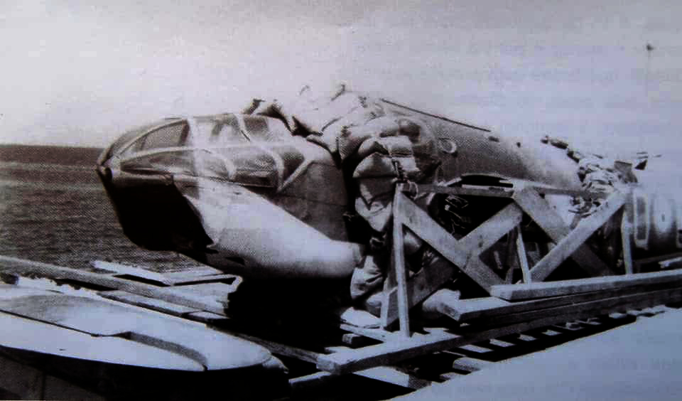 Front of the Blenheim with signs of the accident 