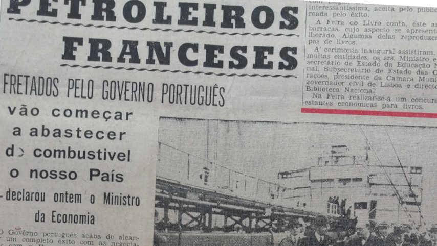 Notícia sobre a contratação dos petroleiros franceses de Maio de 1942